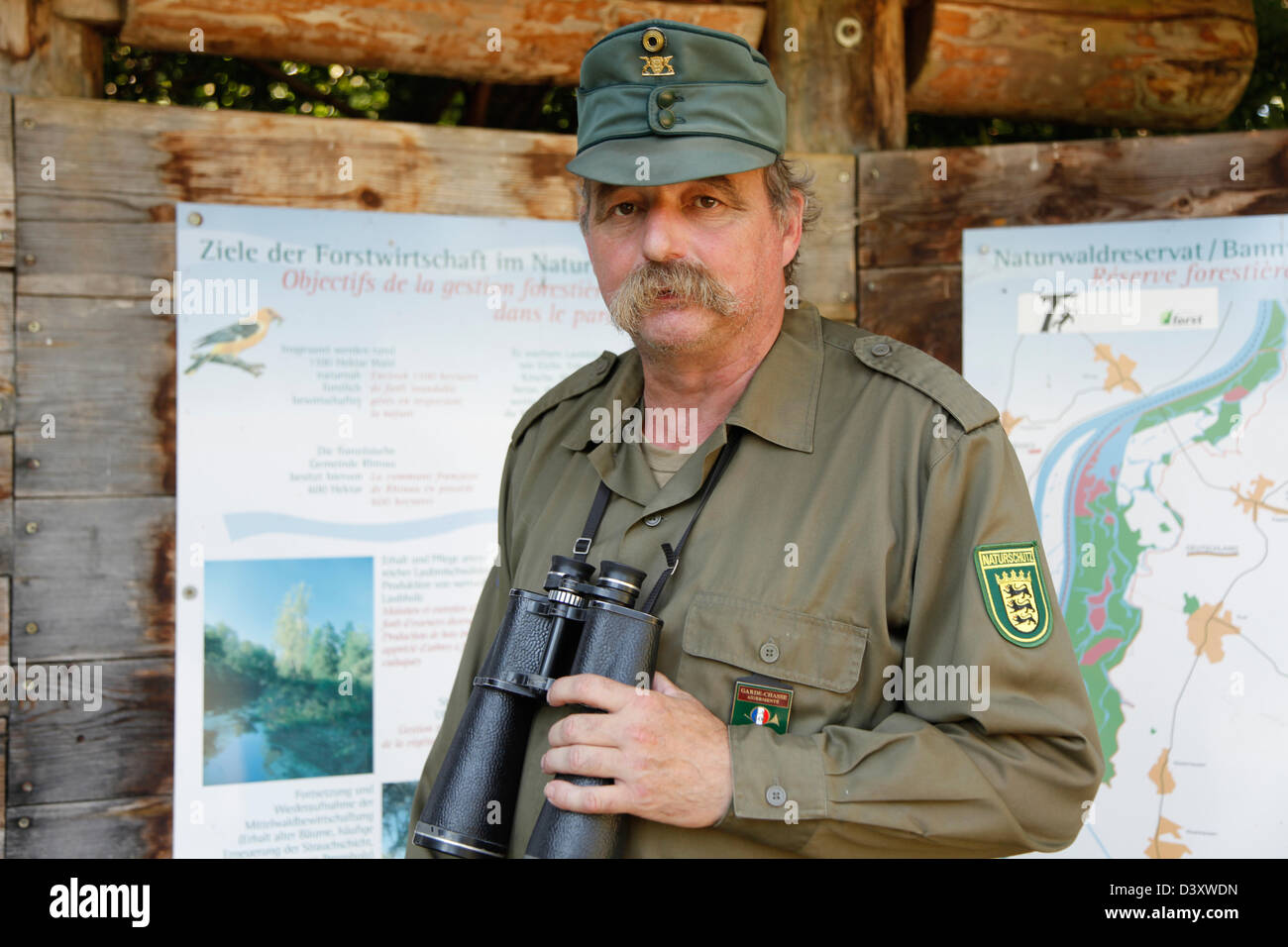 Grafenhausen, Deutschland, Michael Georgy, Ranger im Naturschutzgebiet Taubergiessen Stockfoto