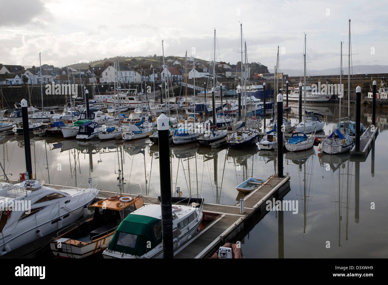 Boote Liegeplätze Marina Watchet, Somerset, England Stockfoto