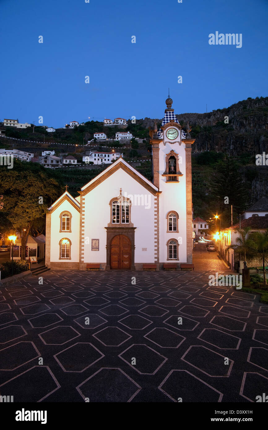 Ribeira Brava, Portugal, der örtlichen Kirche im Zentrum Stadt Stockfoto