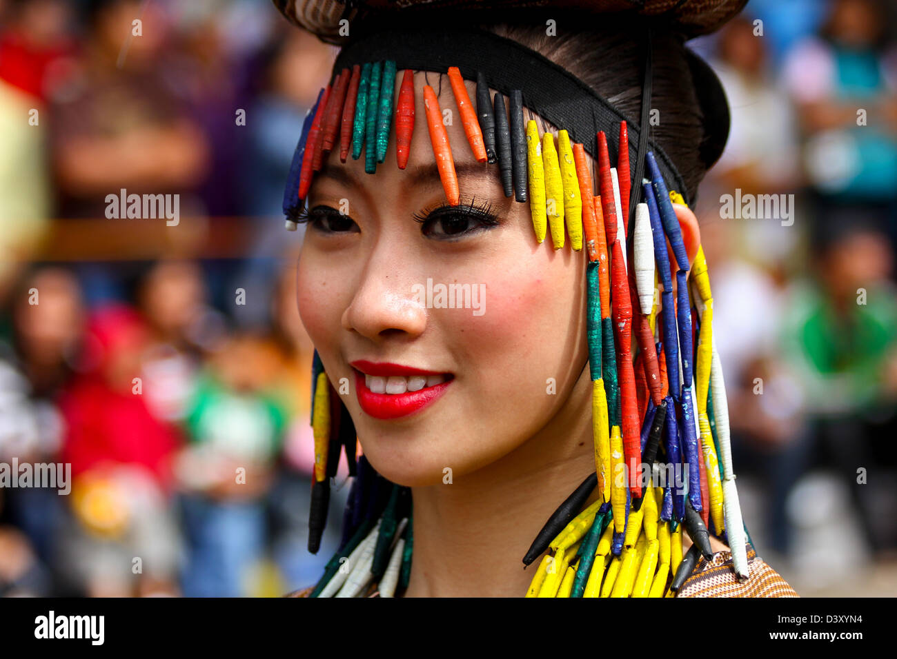 Panagbenga Straße tanzen in Baguio City, Philippinen Stockfoto