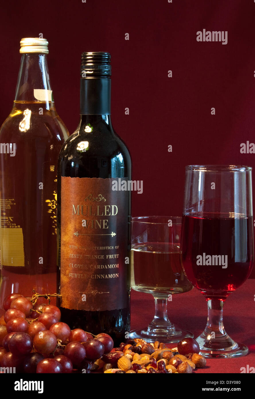 Drinks für die Weihnachtsfeier Stockfoto