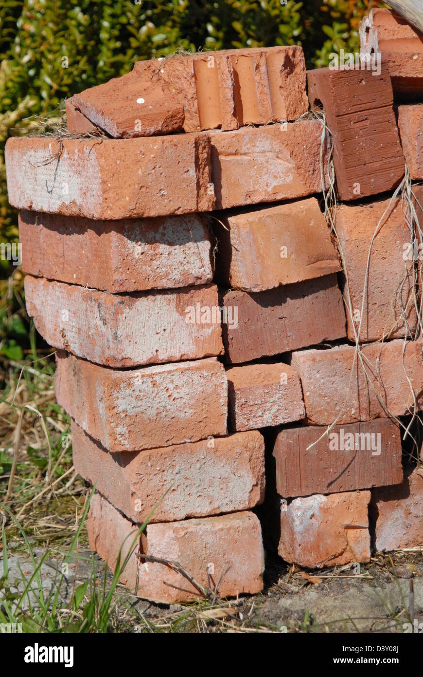 Ziegel-Haufen. Stockfoto