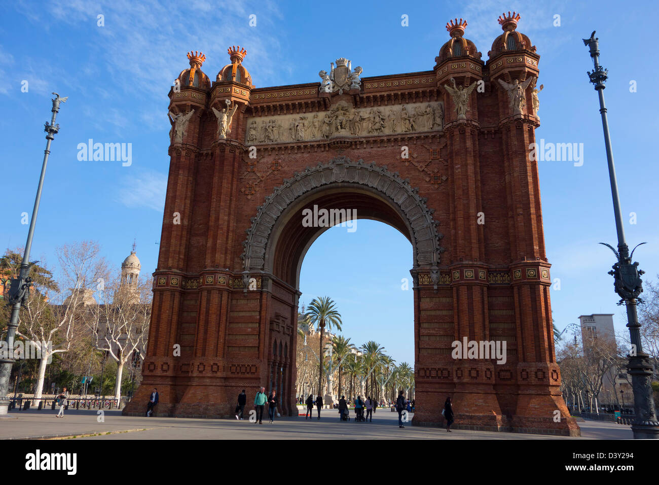 Arc de Triomf am Parc De La Ciutadella, Barcelona, Spanien, Europa Stockfoto