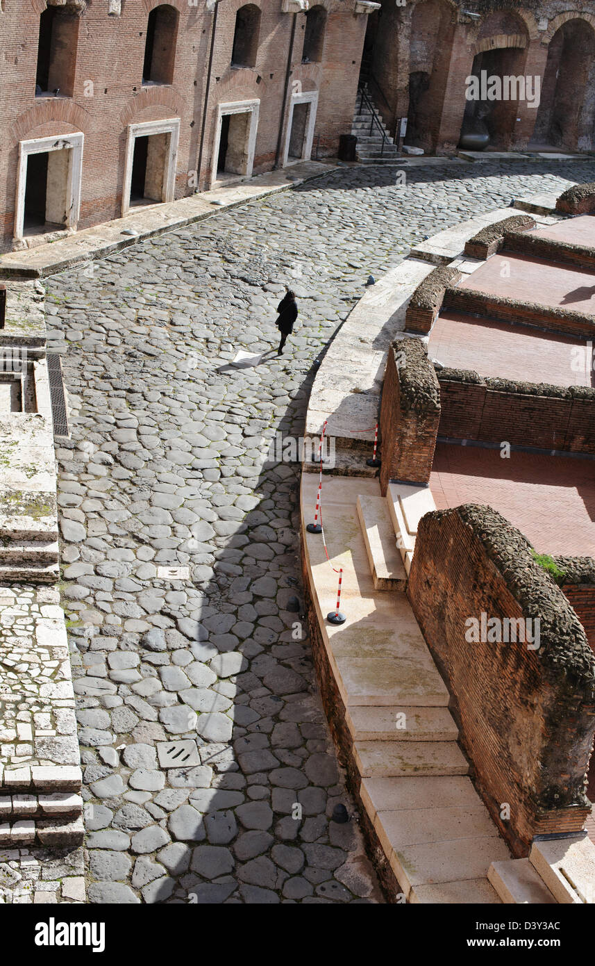 Trajans Märkte (Mercati Traianei) in Rom. Zu Beginn des 2. Jahrhunderts n. Chr. von Kaiser Trajan errichtet. Stockfoto