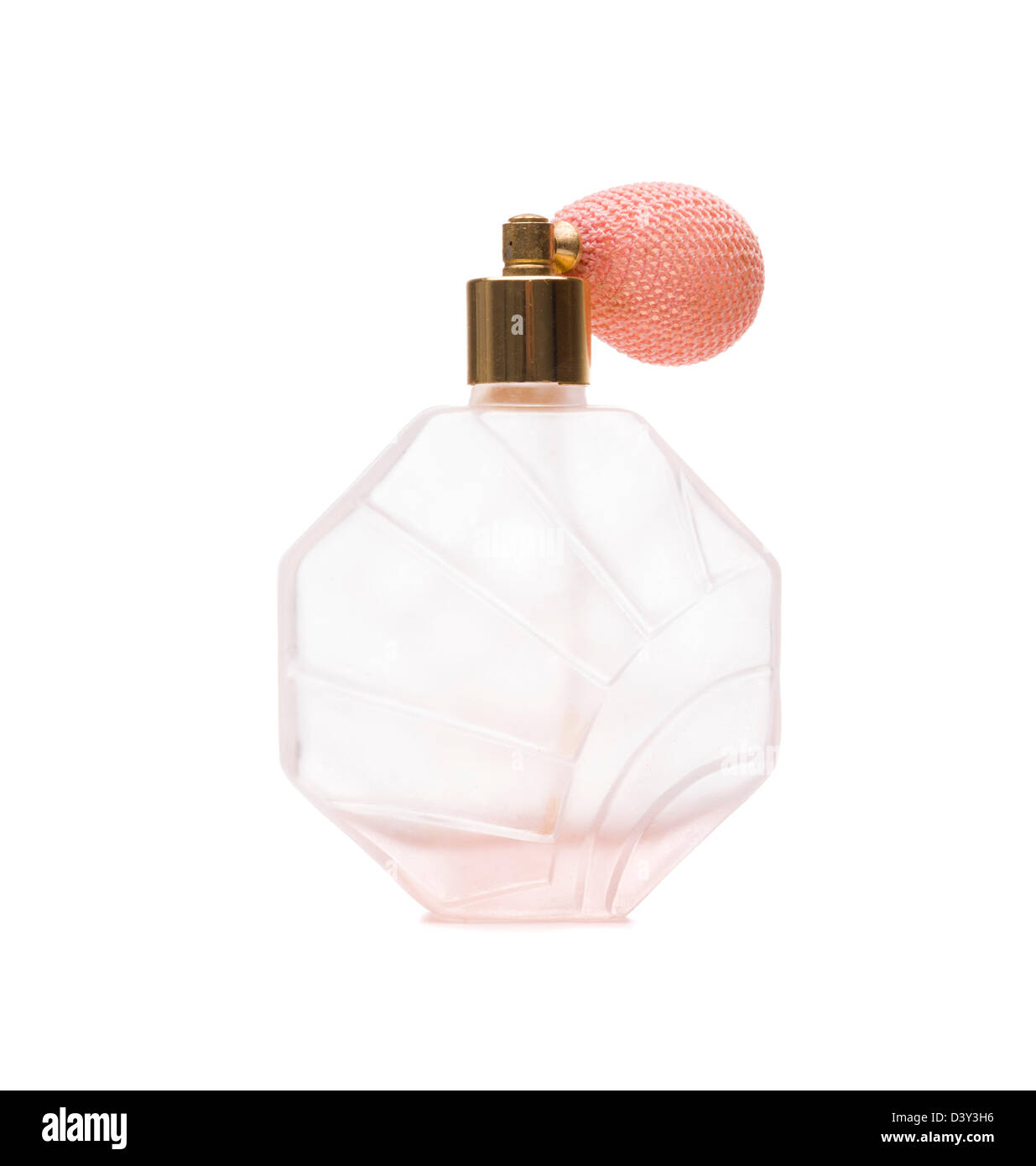 Parfüm-Flasche isoliert auf weißem Hintergrund Stockfoto