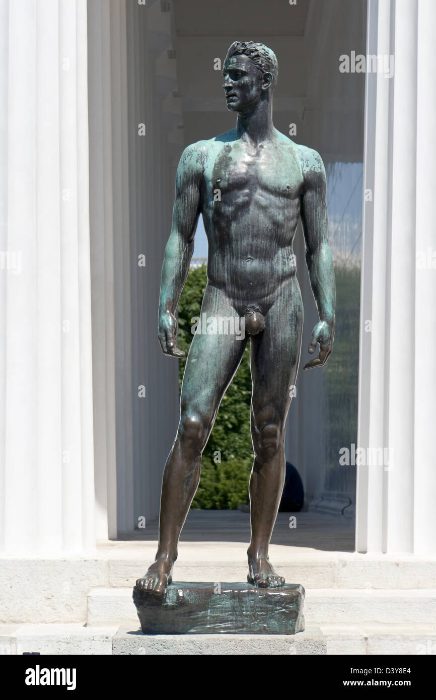 Junge Sportler Statue, Vienna Stockfoto