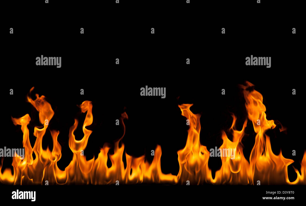 Feuer Hintergrund Stockfoto