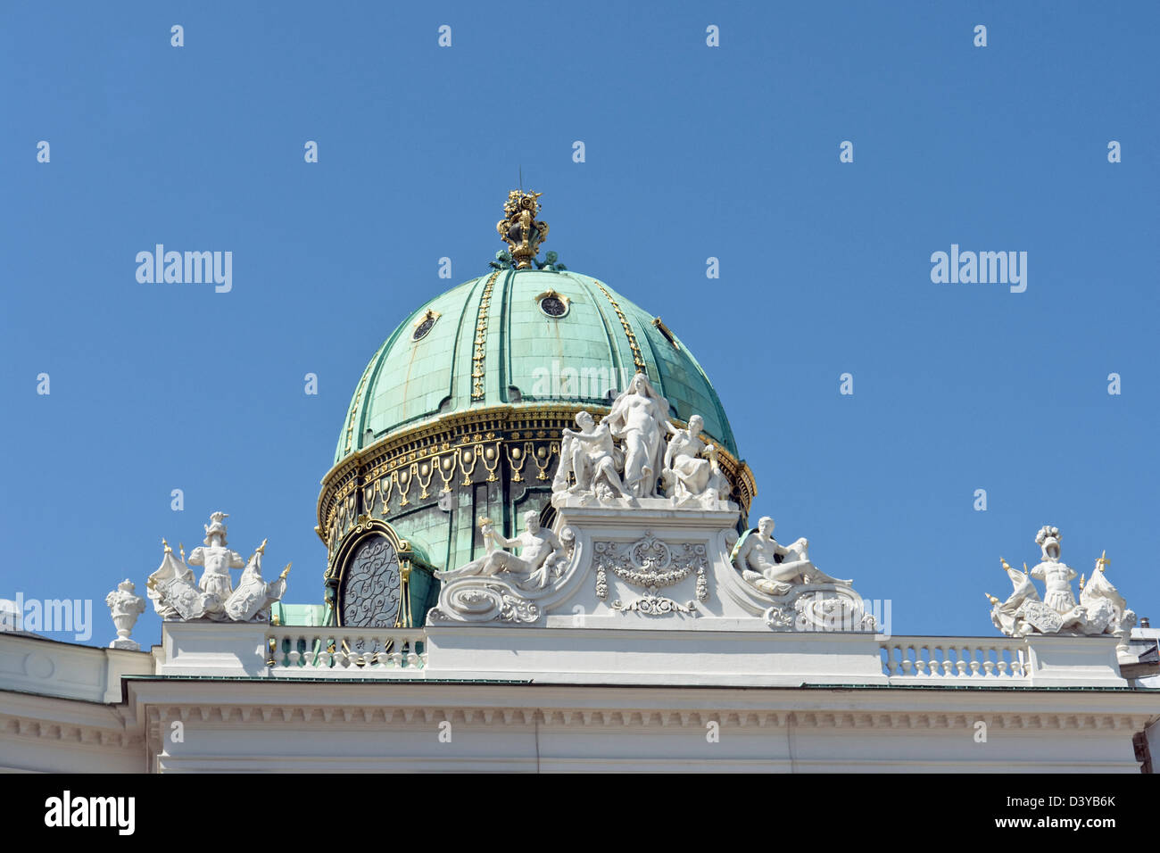 Kuppel der Michaelertrakt, Vienna Stockfoto
