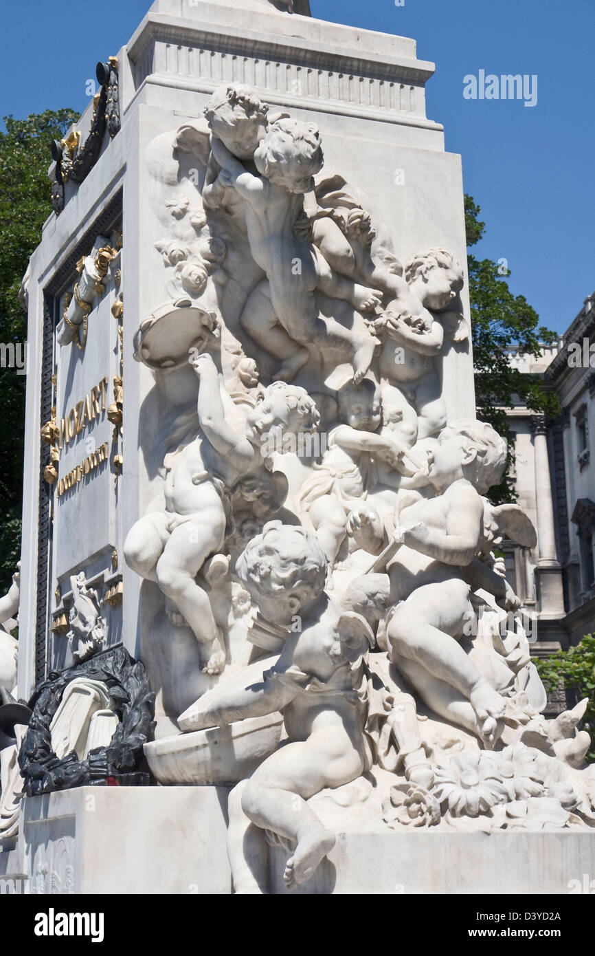 Mozart-Denkmal, detail Stockfoto