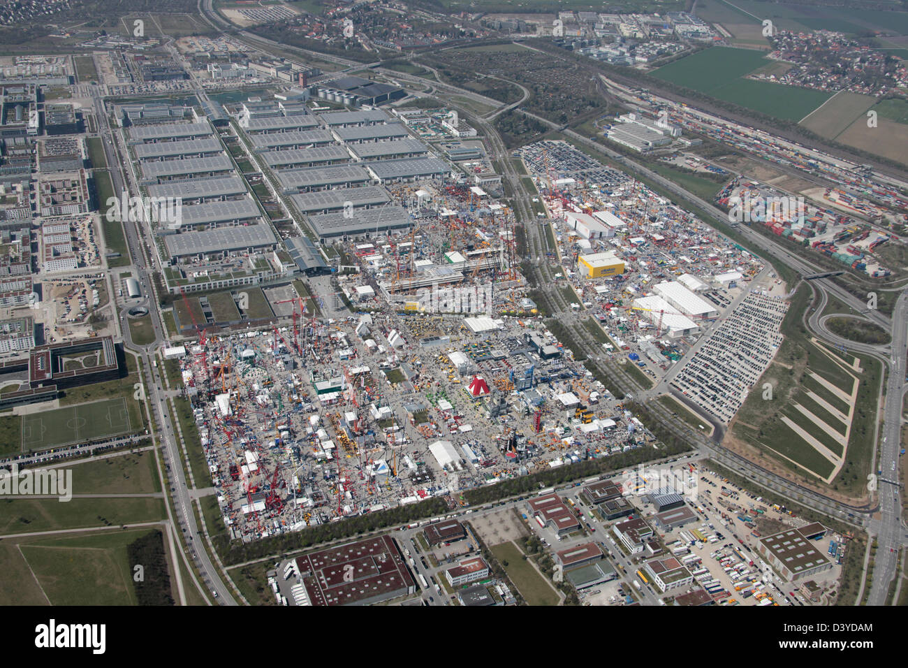 München, Antenne BAUMA Stockfoto