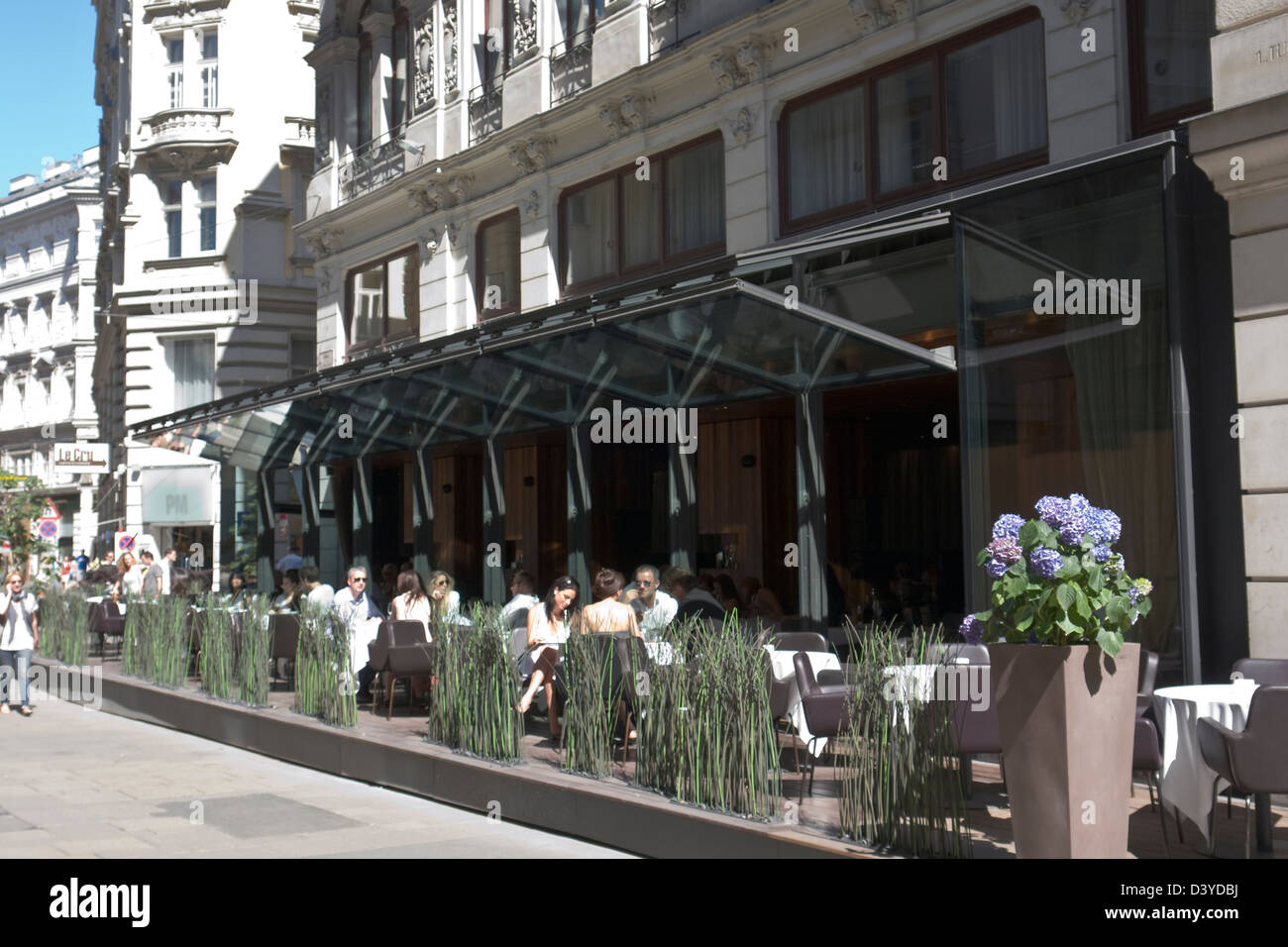 Café Leben in Wien Stockfoto