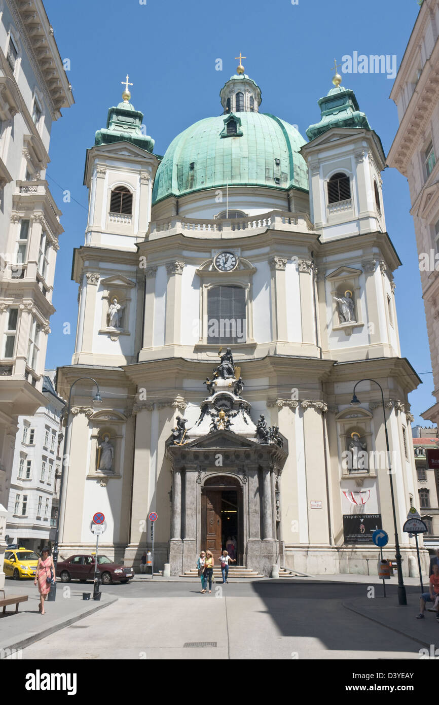 Peterskirche, Vienna Stockfoto