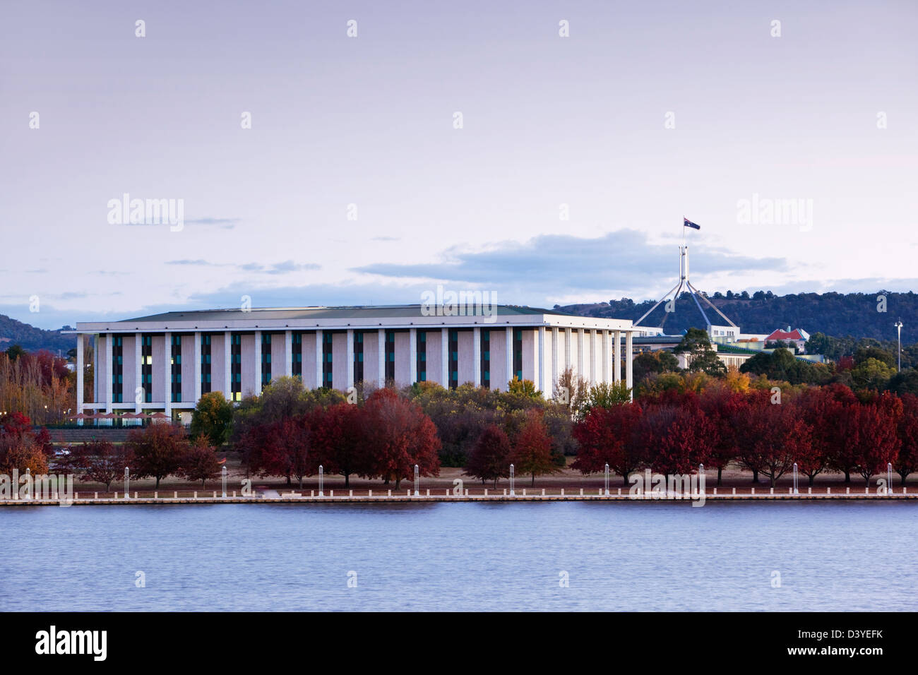 Blick auf Lake Burley Griffin.  Canberra, Australian Capital Territory (ACT), Australien Stockfoto