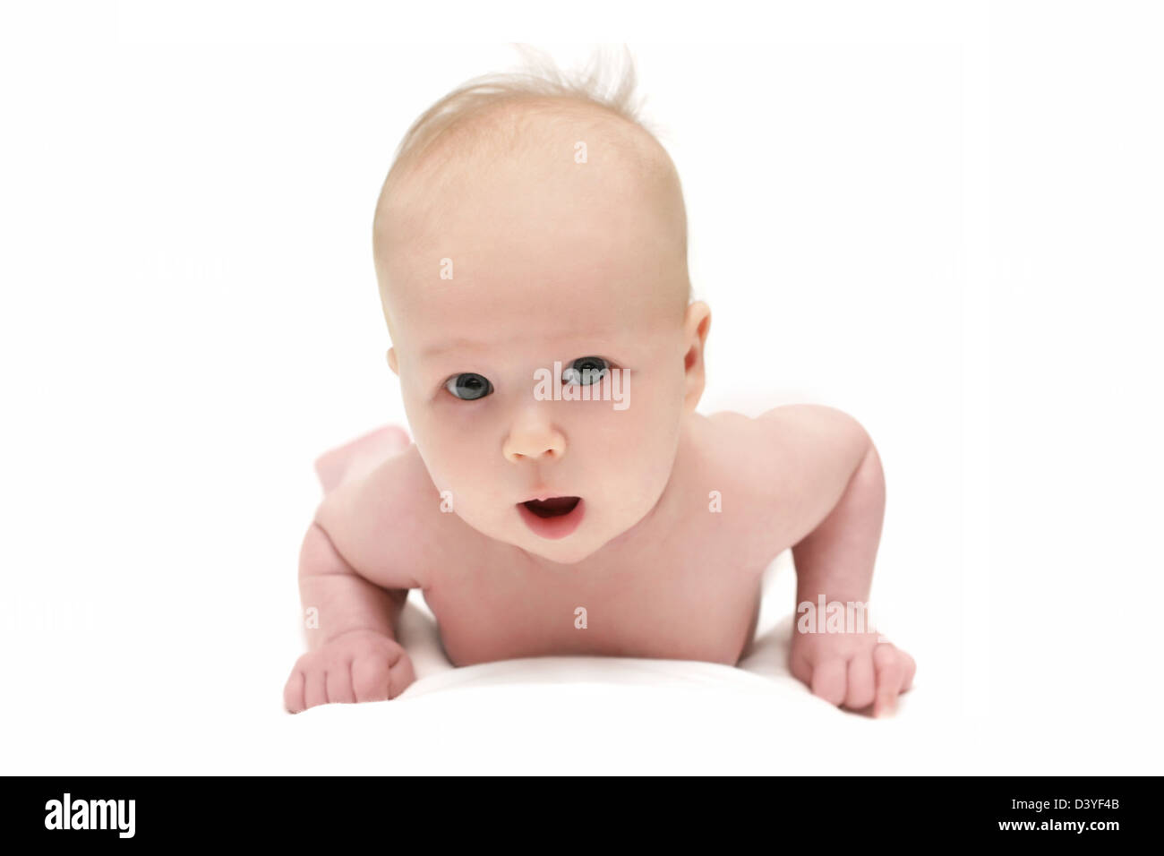 helles Bild krabbelnden Babys Stockfoto