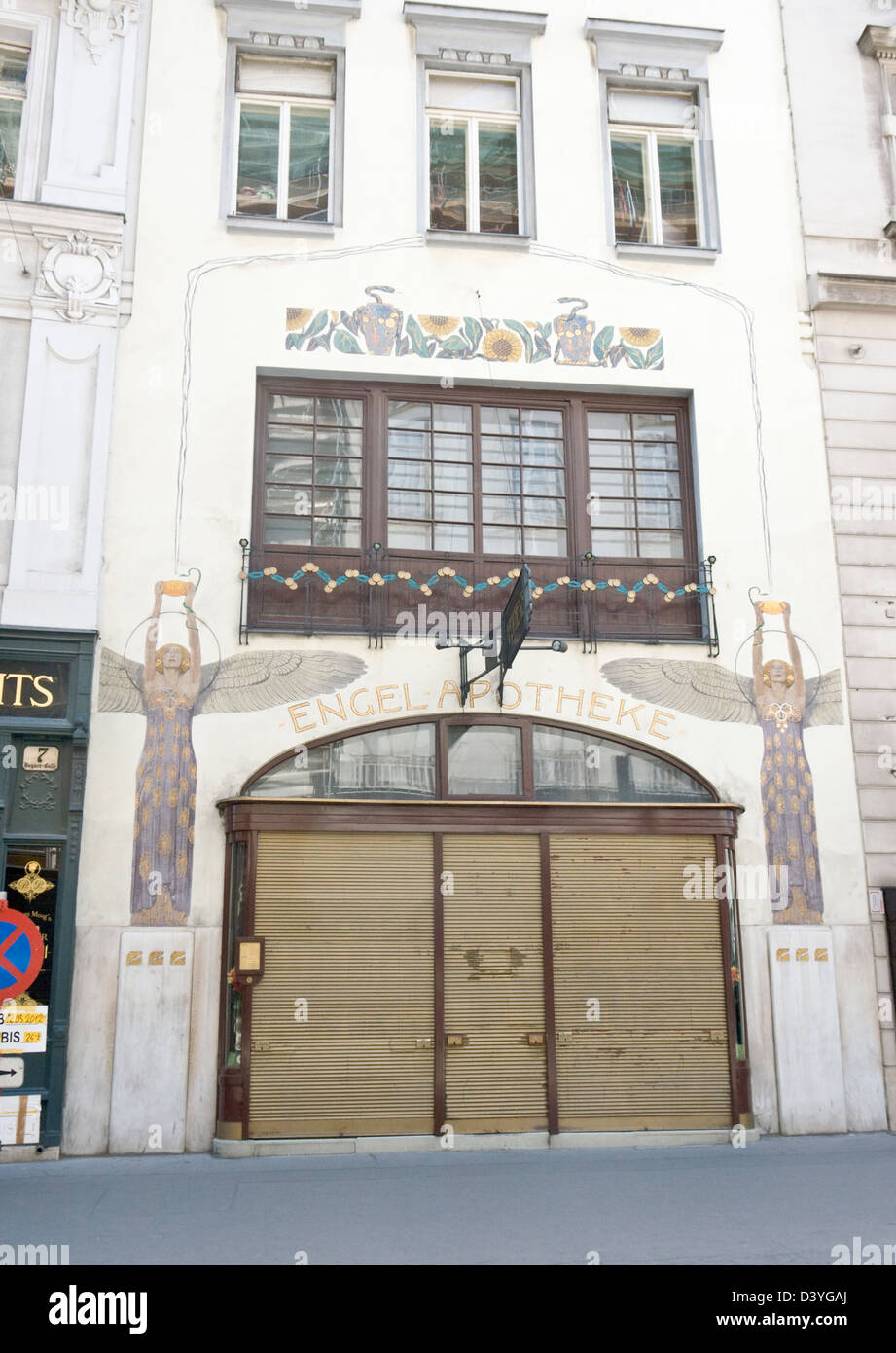 White Angel Chemiker Fassade in Wien Stockfoto