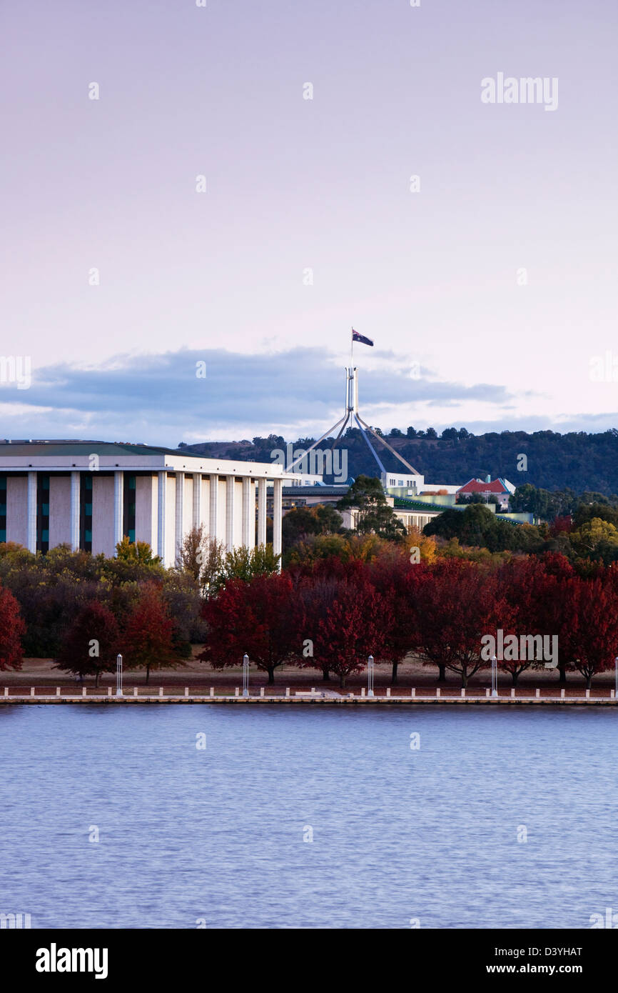 Blick auf Lake Burley Griffin.  Canberra, Australian Capital Territory (ACT), Australien Stockfoto