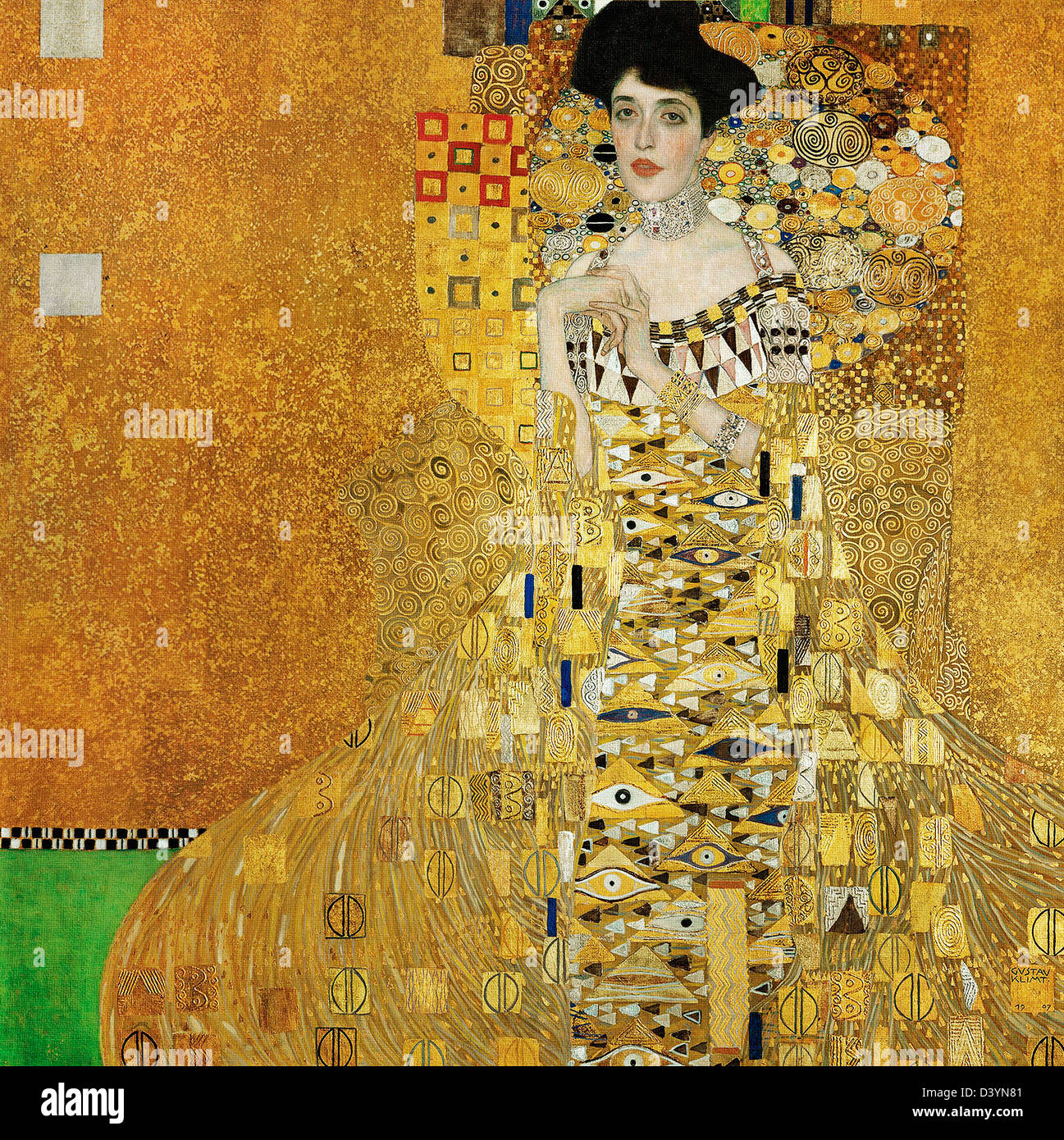 Gustav Klimt, Adele Bloch-Bauer Porträt 1907 Öl auf Leinwand. Neue Galerie in New York Stockfoto