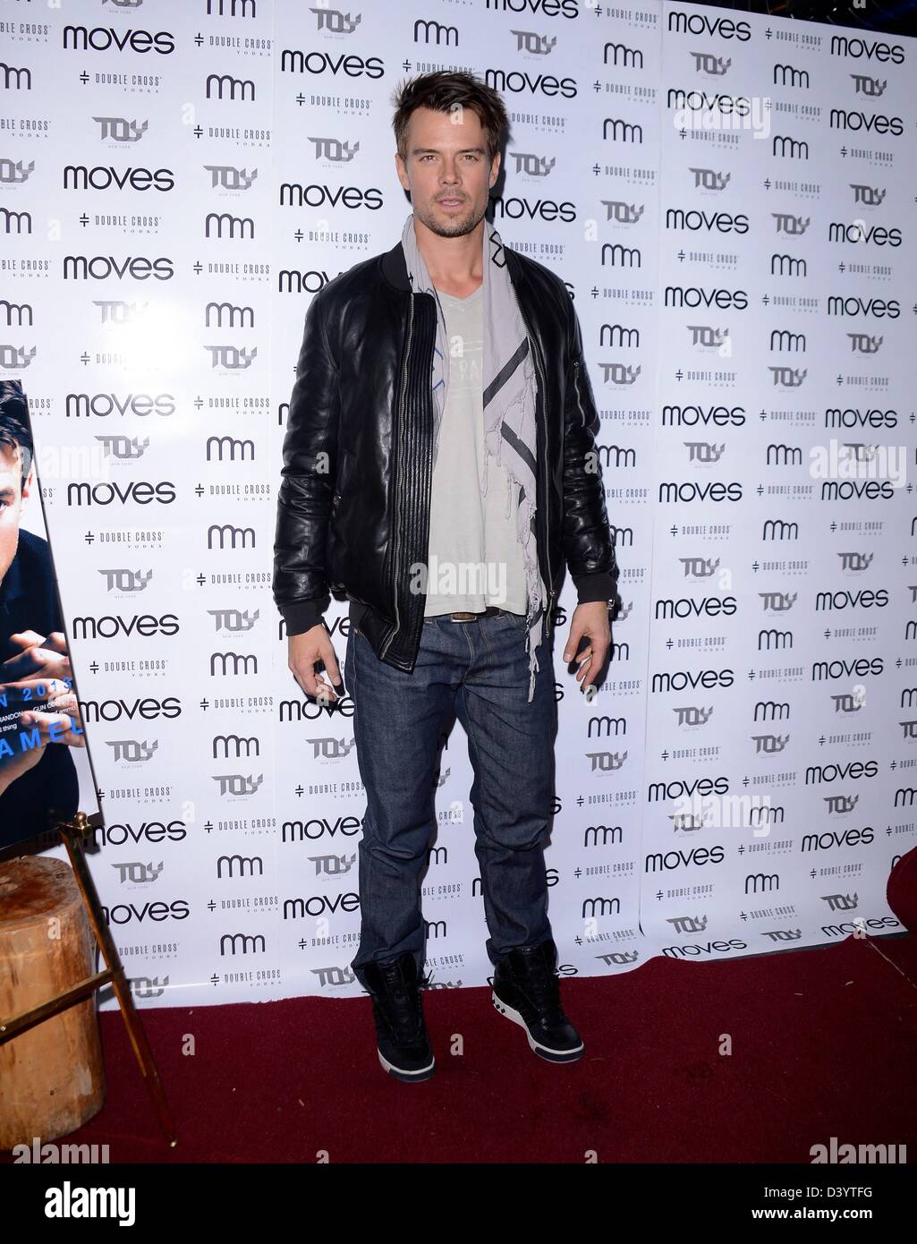 Josh Duhamel im Ankunftsbereich für Moves' 2013 Frühjahr Mode Thema Männer decken Party, Spielzeug im Gansevoort Hotel, New York, NY 26. Februar 2013. Foto von: Eli Winston/Everett Collection Stockfoto