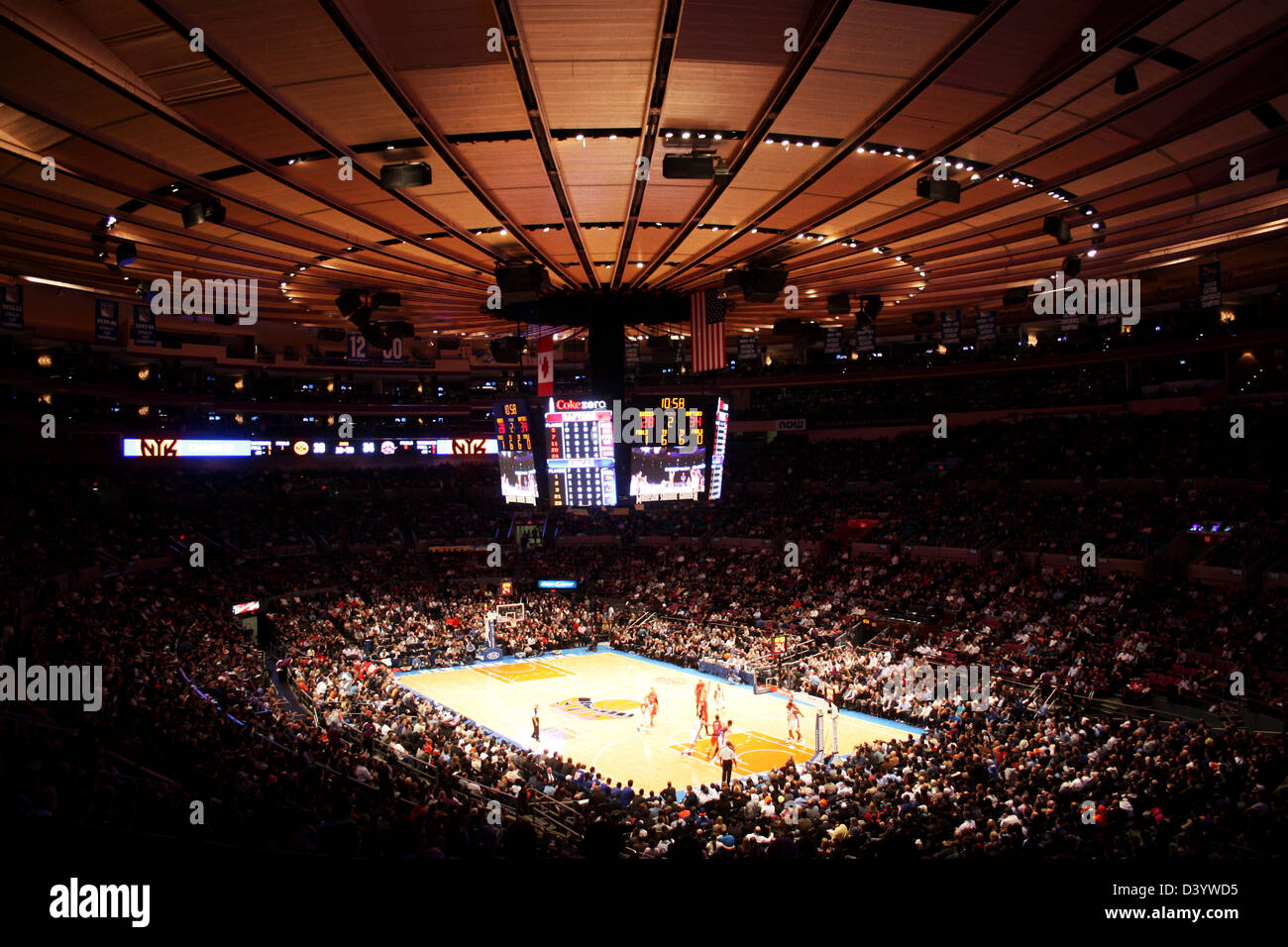Madison quadratischer Garten NBA Knicks Spiel Stockfoto