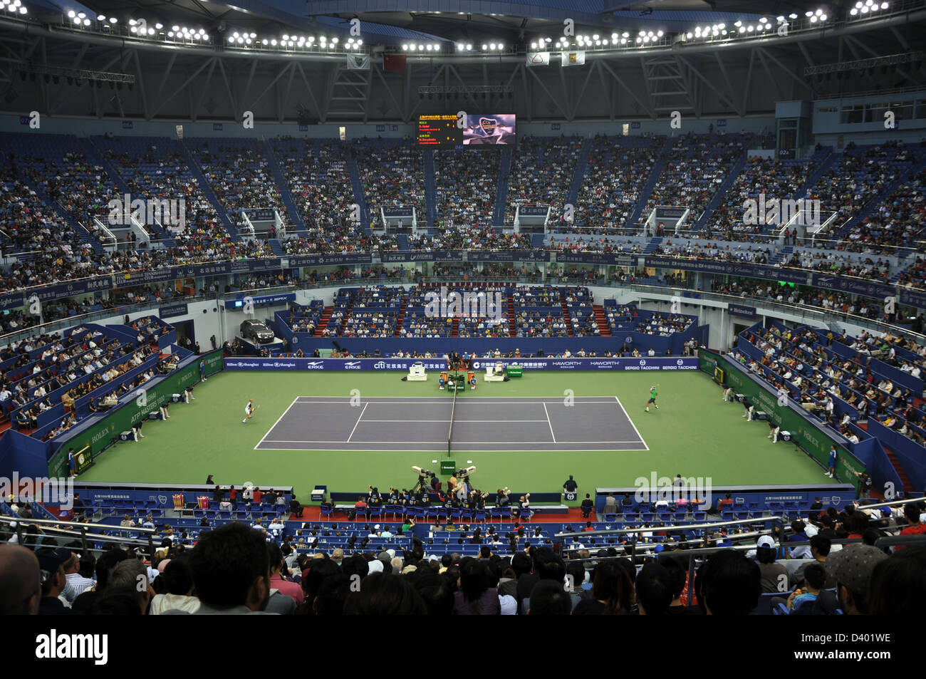 Die Shanghai Tennis Masters final match bei Zi Zhong-Stadion im Jahr 2009 - Shanghai, China Stockfoto