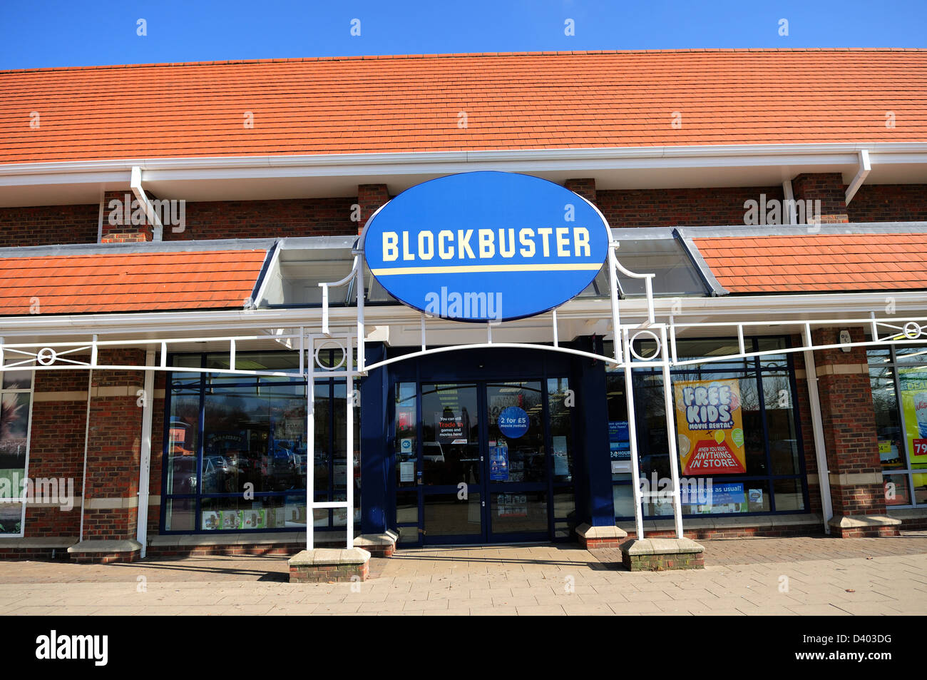 Blockbuster-Store, Lincoln, England. Stockfoto