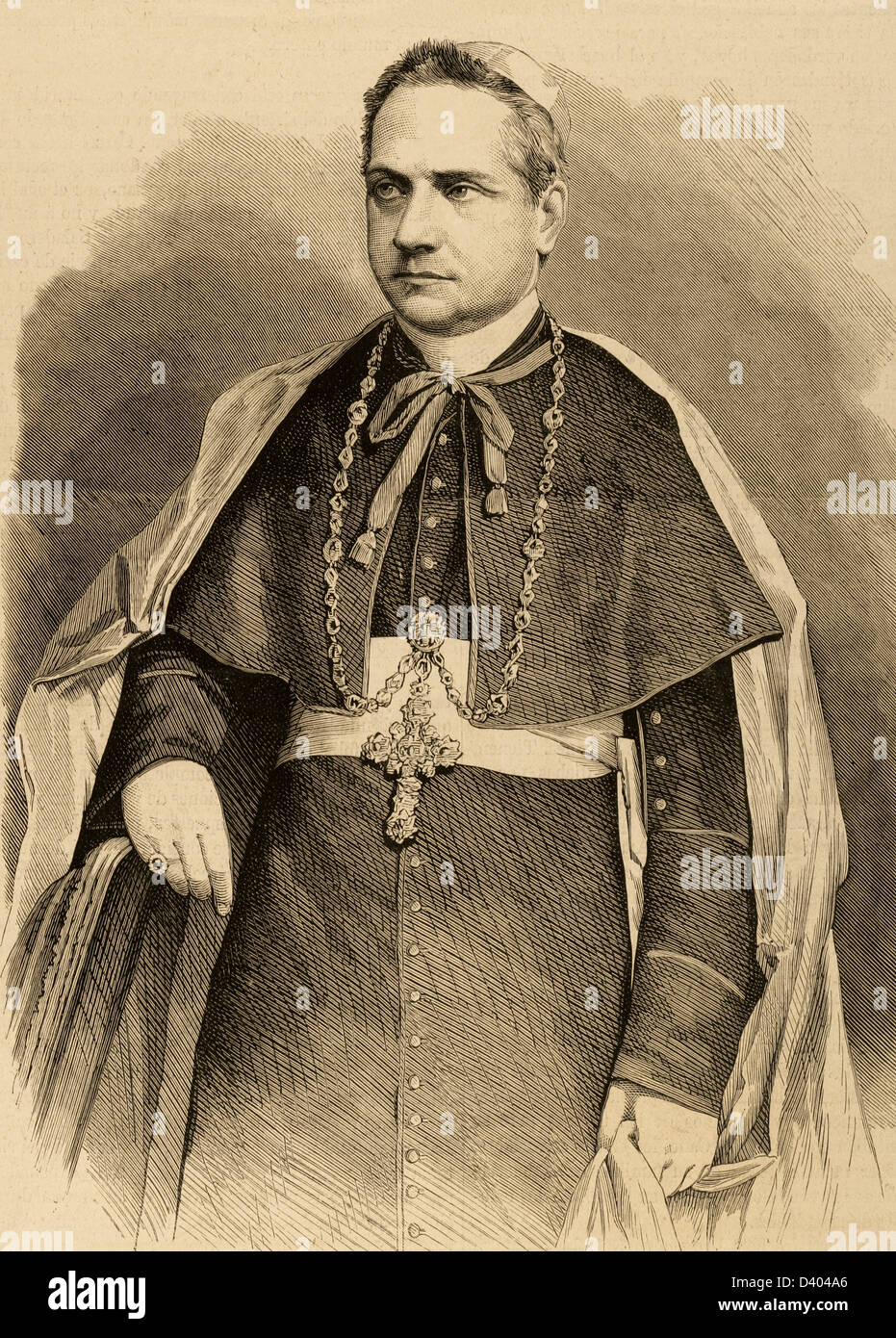 Federico Cattani Amadori (1856-1943). Italienischer Kardinal der römisch-katholischen Kirche. Gravur. Stockfoto