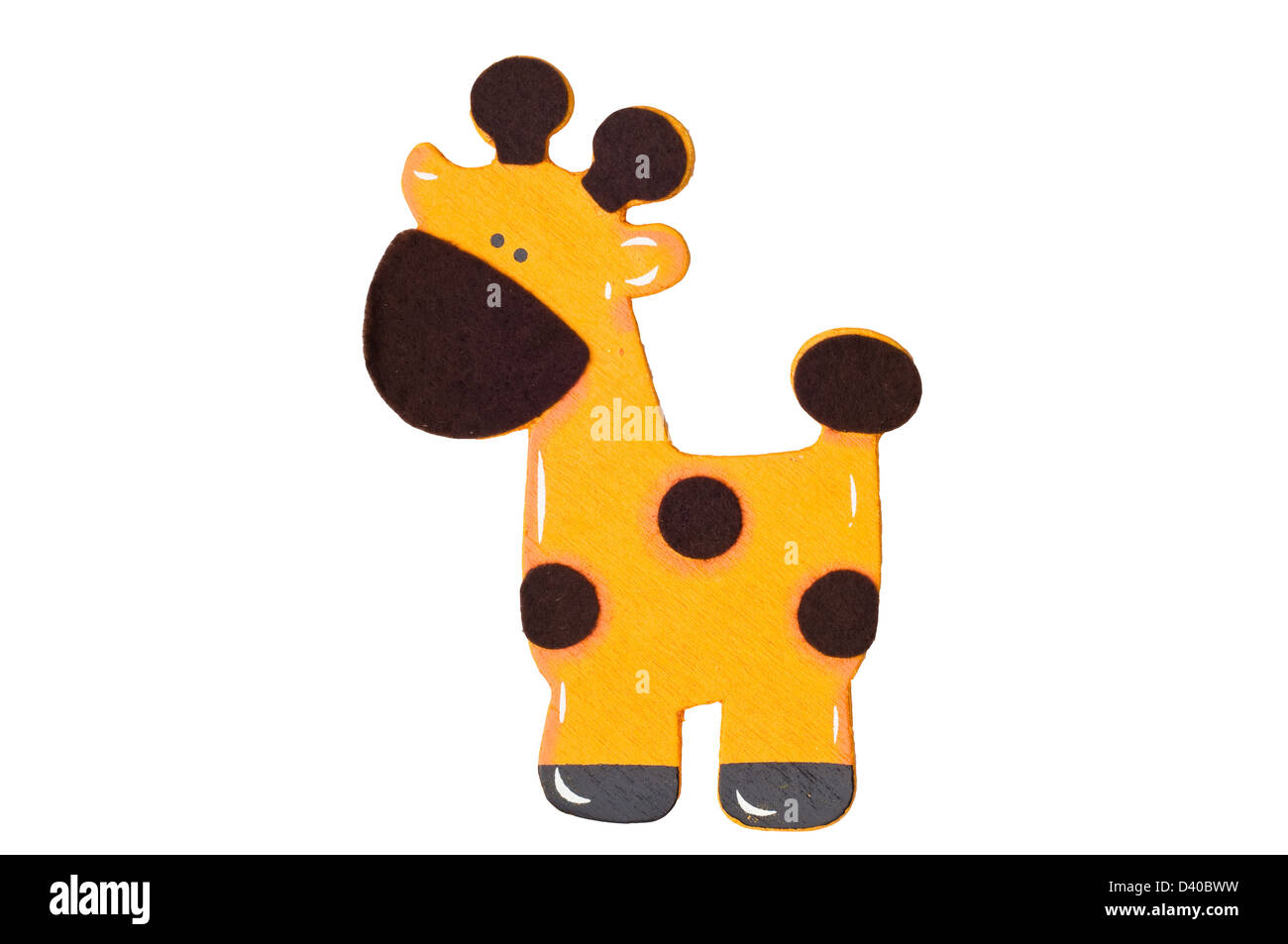 3D Giraffe isoliert auf weißem Hintergrund. Stockfoto