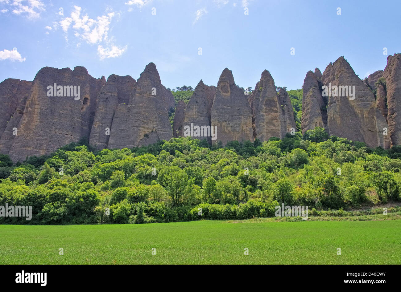 Les Mees Felsen - Felsen Les Mees 02 Stockfoto