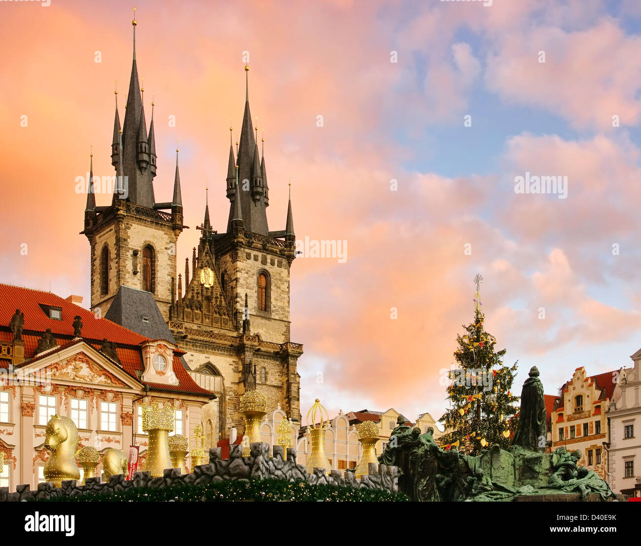 Prag Weihnachtsmarkt - Prager Weihnachtsmarkt 02 Stockfoto