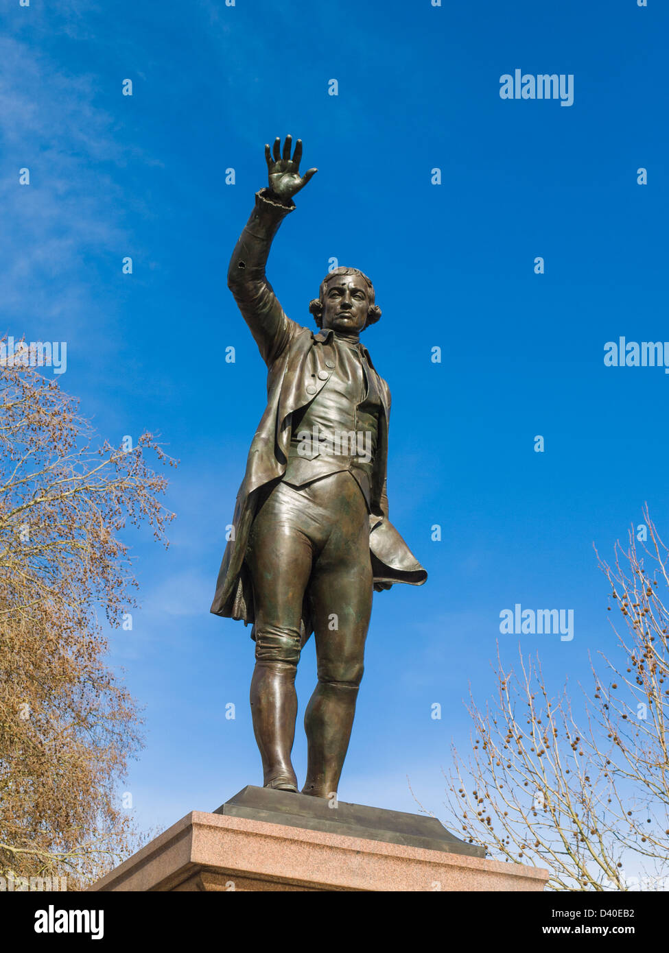 Statue von Edmund Burke (Parlamentsmitglied für Bristol) im Stadtzentrum von Bristol, England Stockfoto