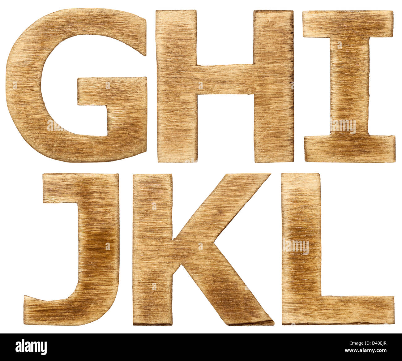 Hölzerne Alphabet Buchstaben. Stockfoto