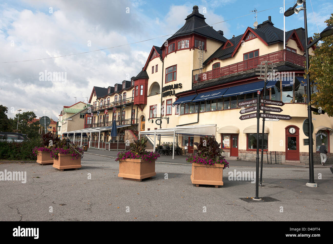 Waxholms Hotel. Vaxholm Stockholm. Sweden.Built im Jahre 1902 Stockfoto