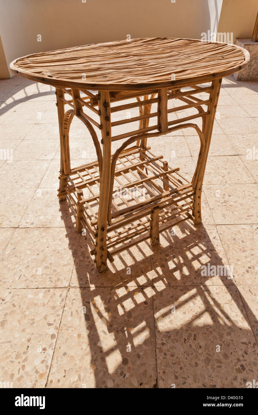 Korbmöbel Typ gemacht aus Palmwedeln in Ägypten Afrika Stockfoto