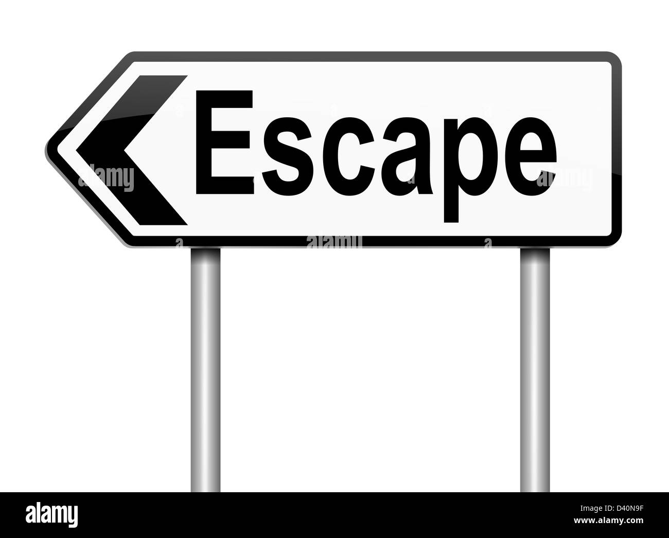 Escape-Zeichen-Konzept. Stockfoto