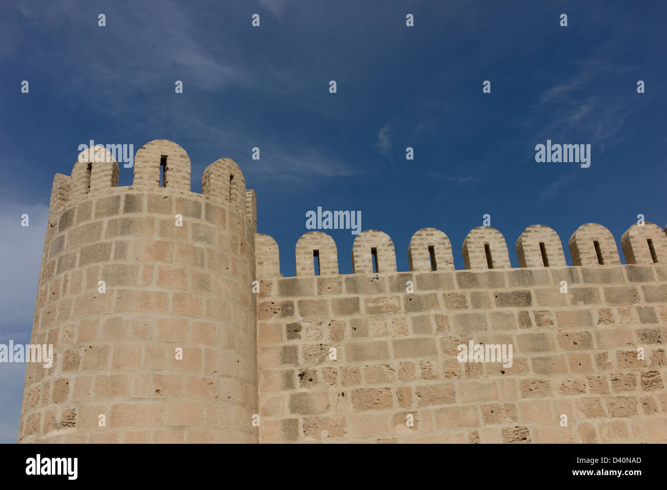 Sousse Tunesien-Moschee Zinnen Stockfoto