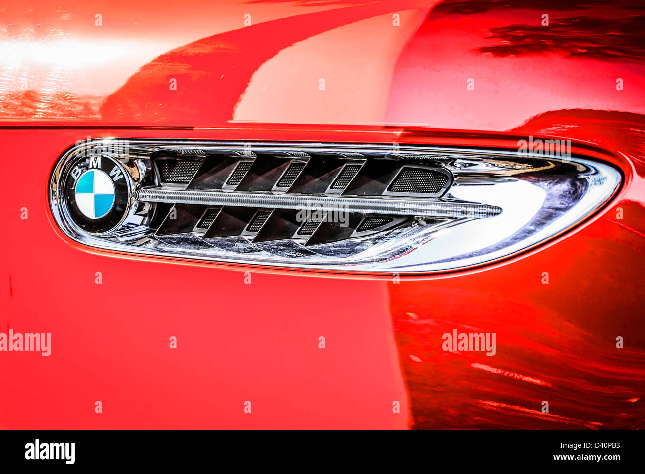 BMW Z8 Seite Entlüfter auf der Exot in Sarasota Florida Stockfoto