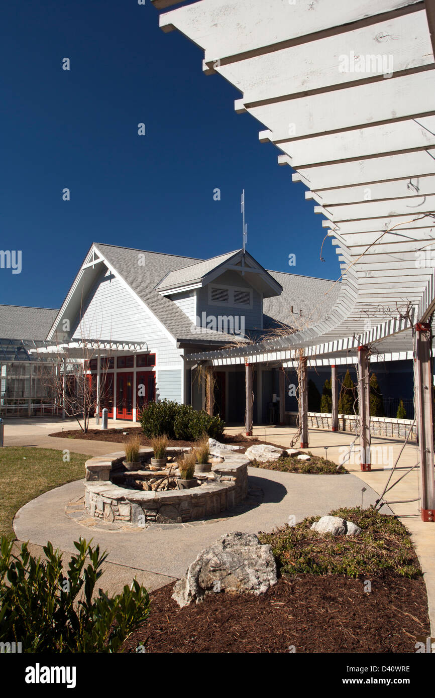 Besucherzentrum am North Carolina Arboretum - Asheville, North Carolina USA Stockfoto