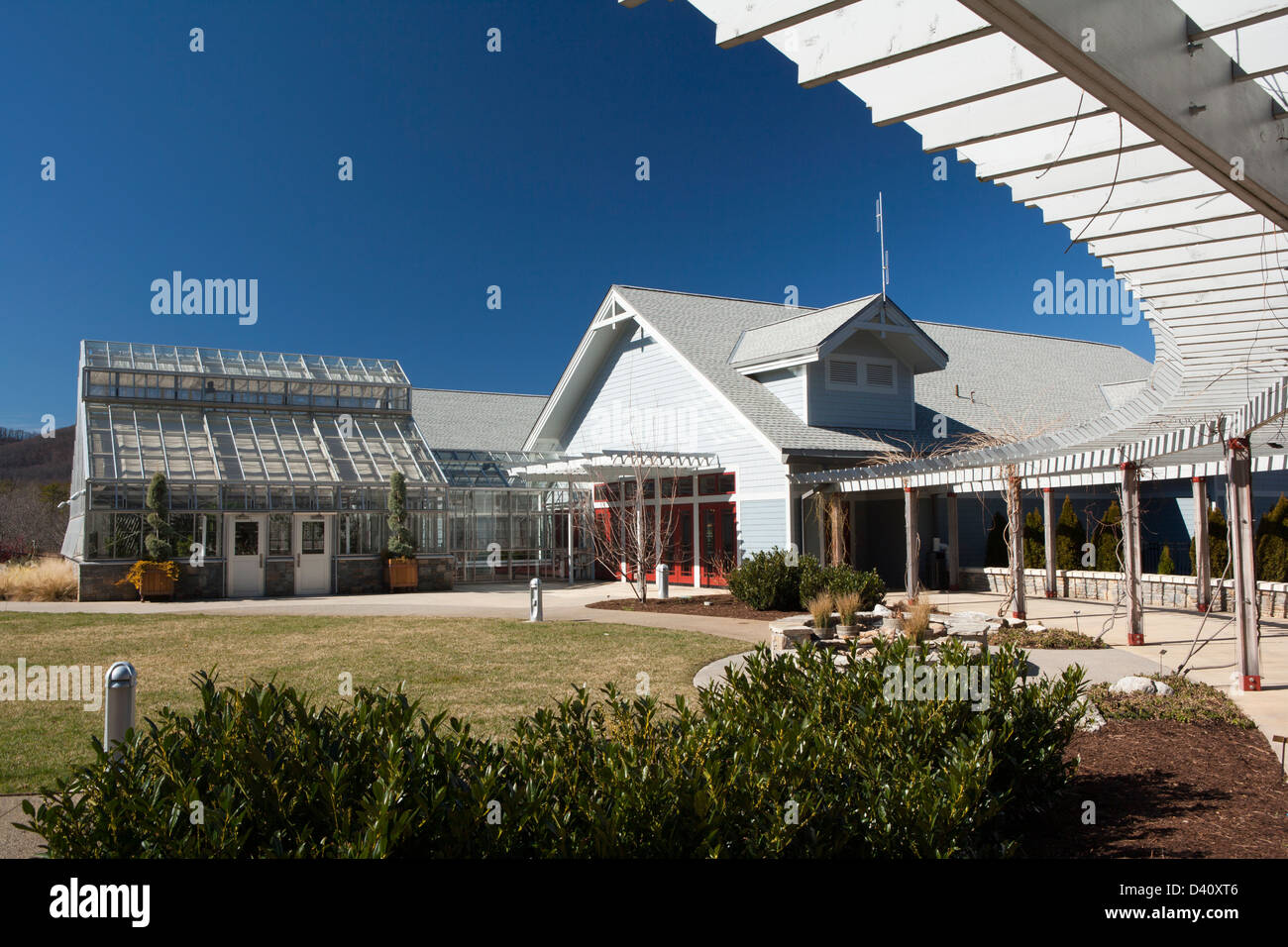 Besucherzentrum am North Carolina Arboretum - Asheville, North Carolina USA Stockfoto