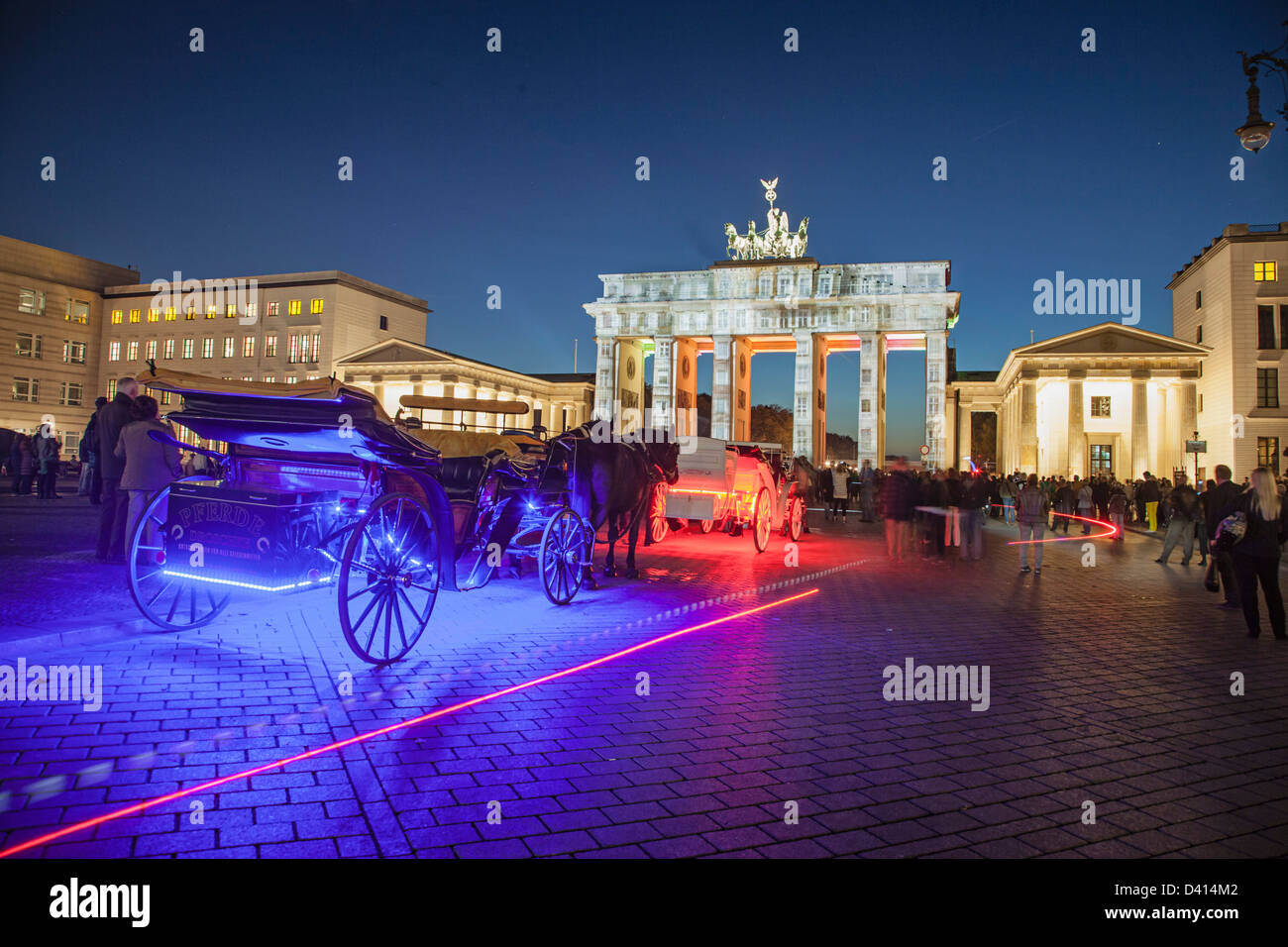 Festival der Lichter, Paris Platz, Brandenburger Tor, Berlin Stockfoto