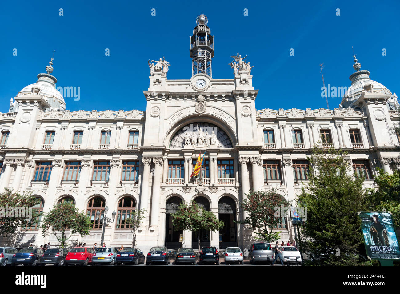 Correos y Telegrafos Gebäude, Valencia, Spanien Stockfoto