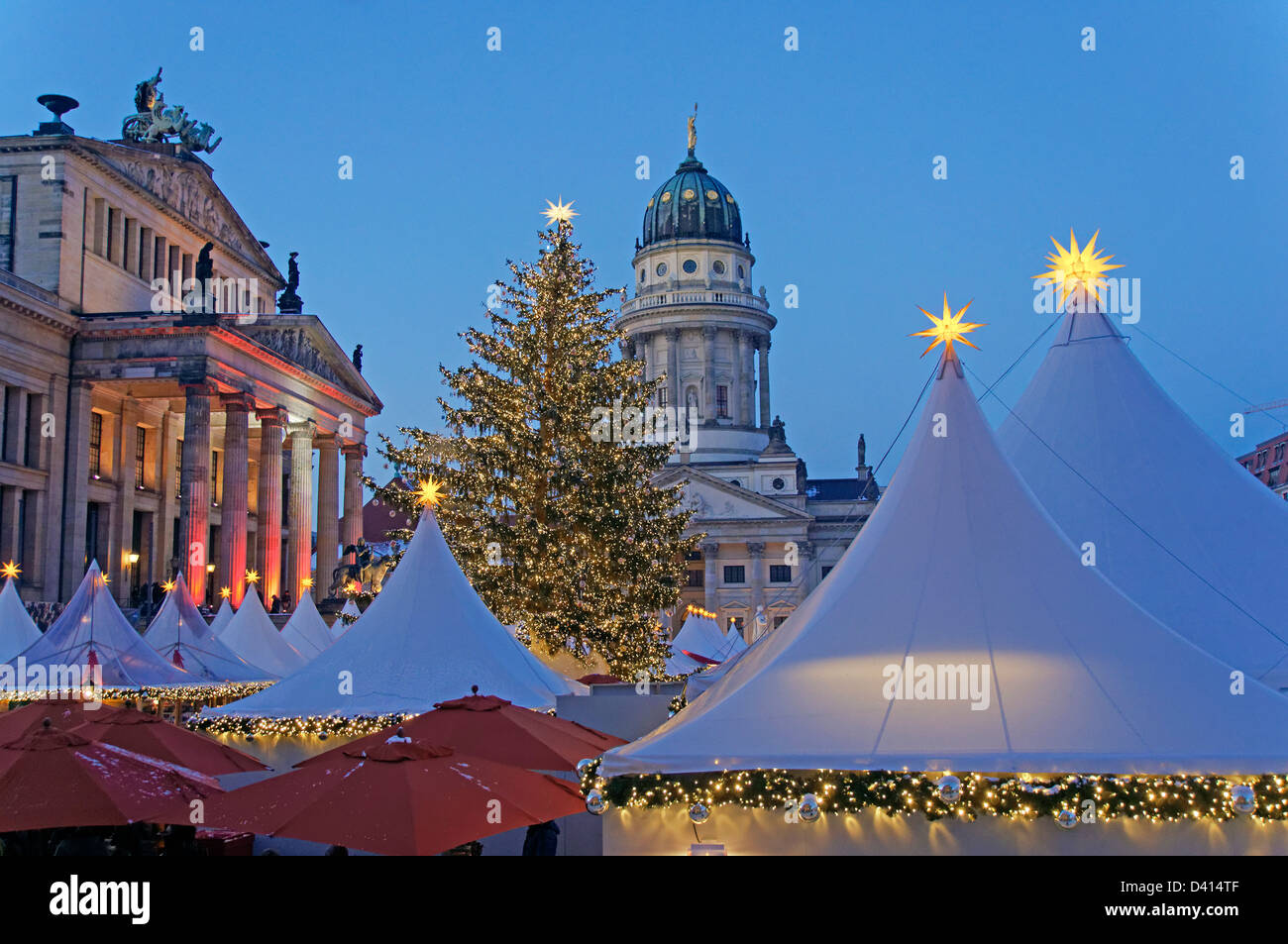 Weihnachtsmarkt Gendarmenmarkt, Gendarmenmarkt, Berlin, Deutschland Stockfoto