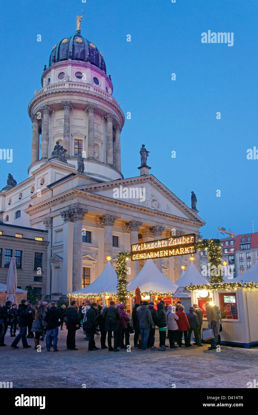 Weihnachtsmarkt Gendarmenmarkt, Gendarmenmarkt, Berlin, Deutschland Stockfoto
