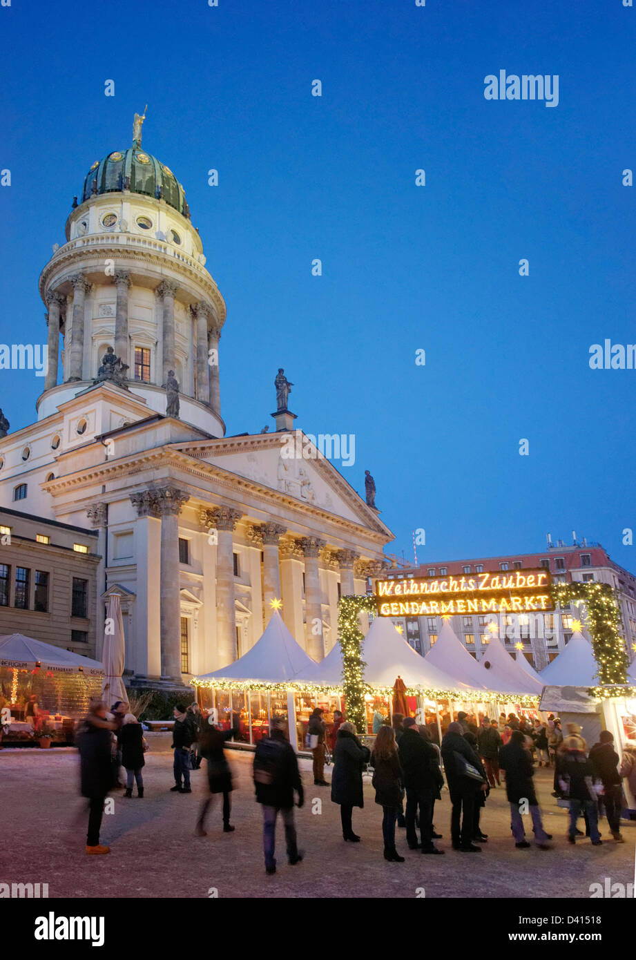 Weihnachtsmarkt Gendarmenmarkt, Gendarmenmarkt, Berlin, Deutschland Stockfoto