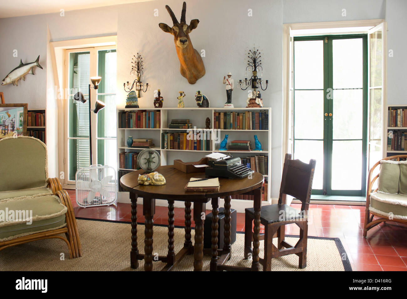 Ernest Hemingways Gast Haus innen, Key West, Florida. Stockfoto