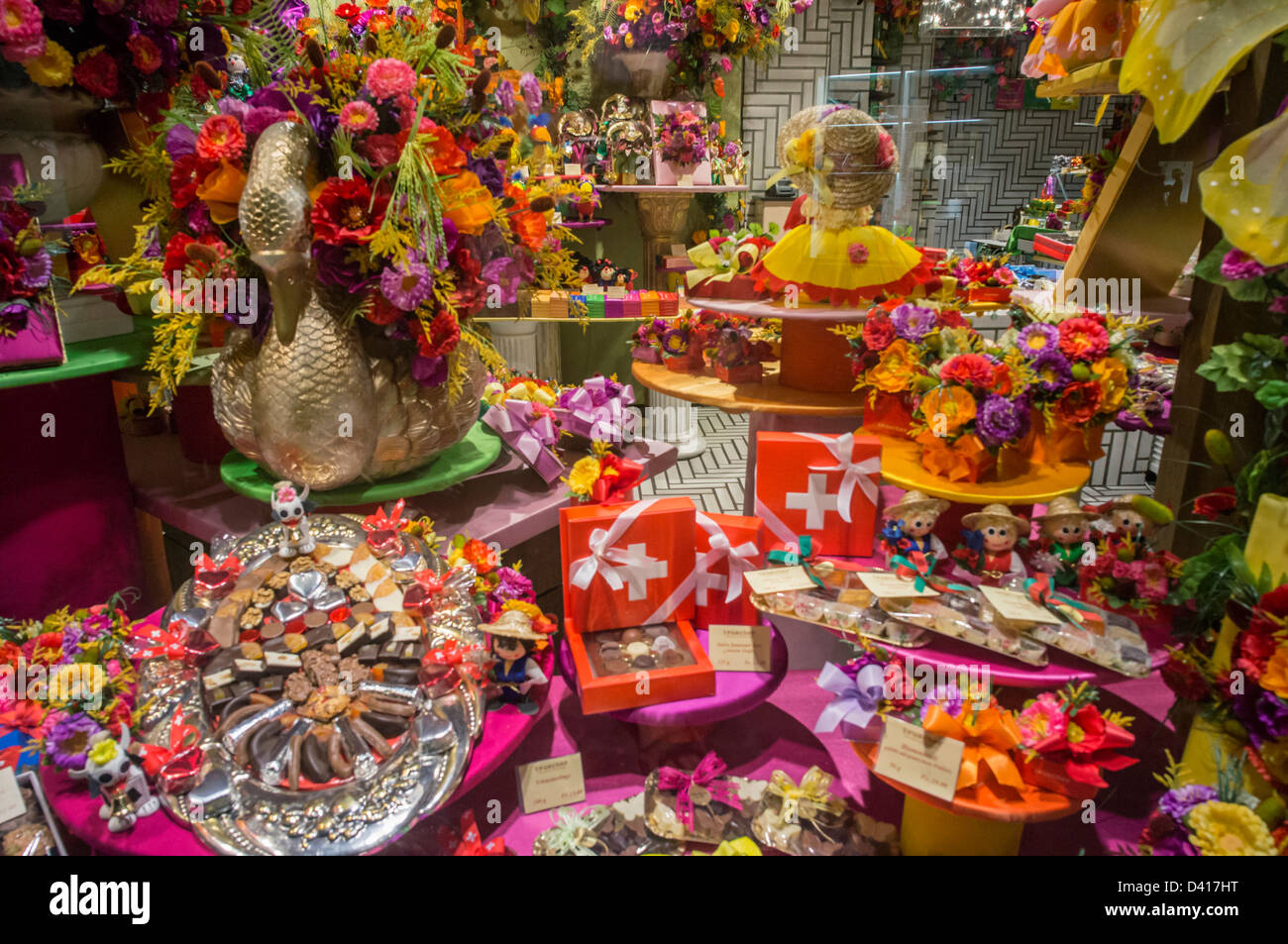 Teuscher Chocolate Shop, Altstadt, Zürich, Schweiz Stockfoto