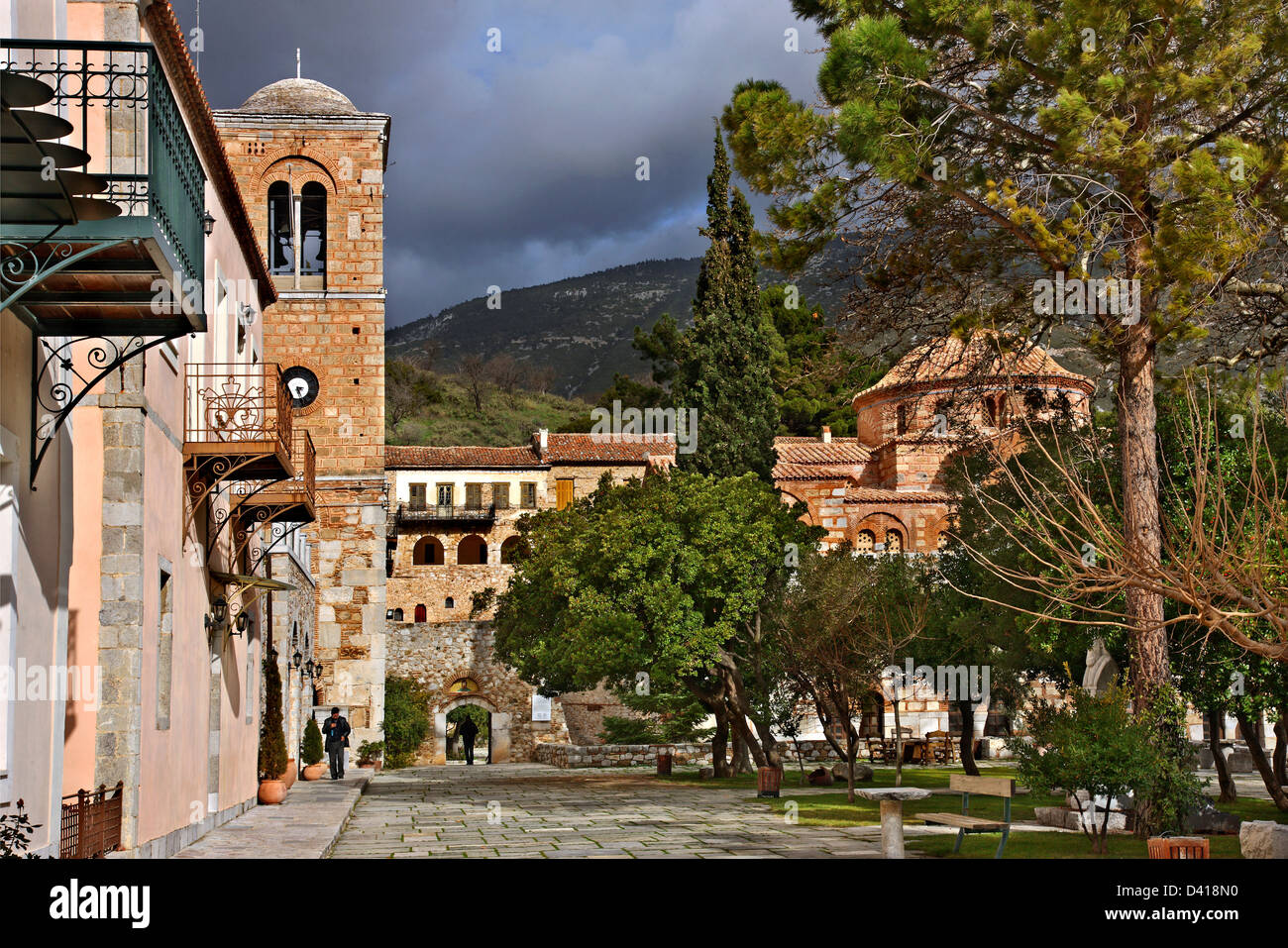 Das byzantinische Kloster Hosios Loukas (10. Jahrhundert), von der UNESCO zum Weltkulturerbe erklärt. Böotien, Central, Griechenland. Stockfoto