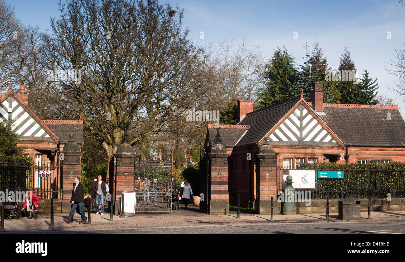 Botanischen Garten Eingang Glasgow Stockfoto