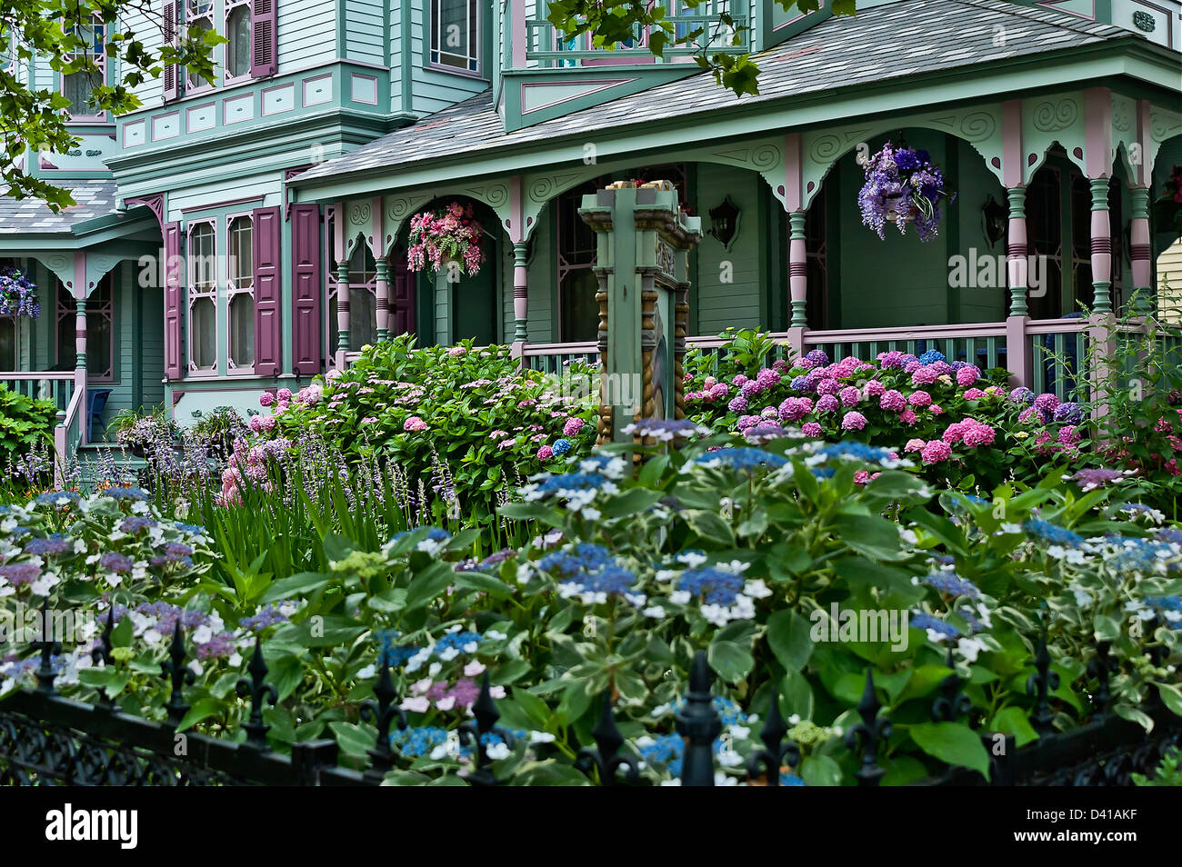 Viktorianischen Haus und Garten, Cape May, NJ, USA Stockfoto