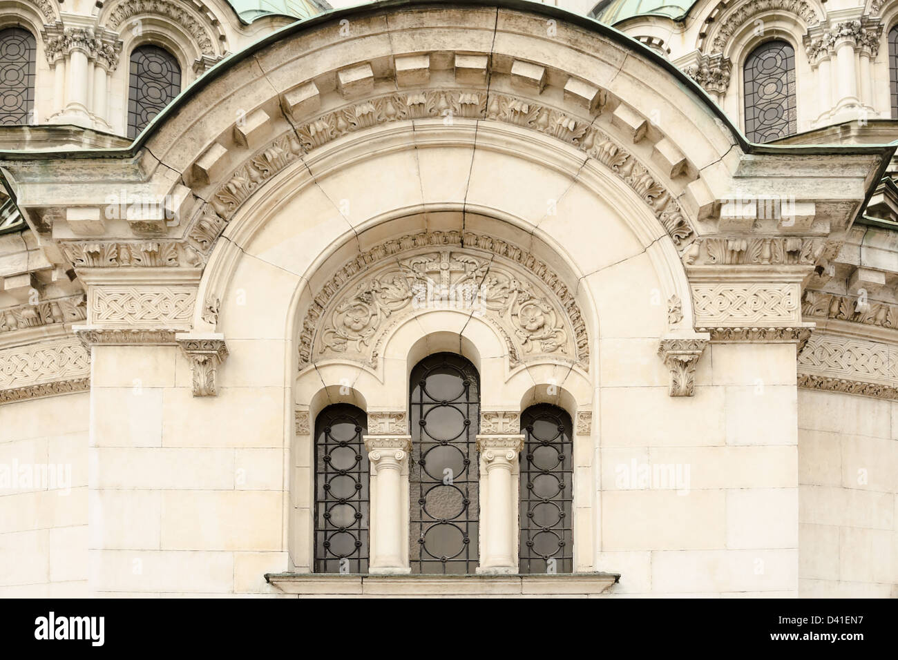 Detal des St. Alexander-Newski-Kathedrale, Sofia, Bulgarien, Europa Stockfoto