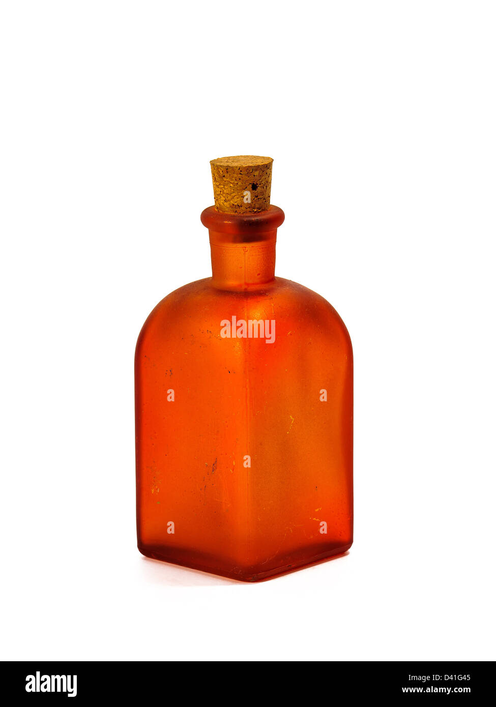 Alte braune Glasflasche dekorative Stockfoto